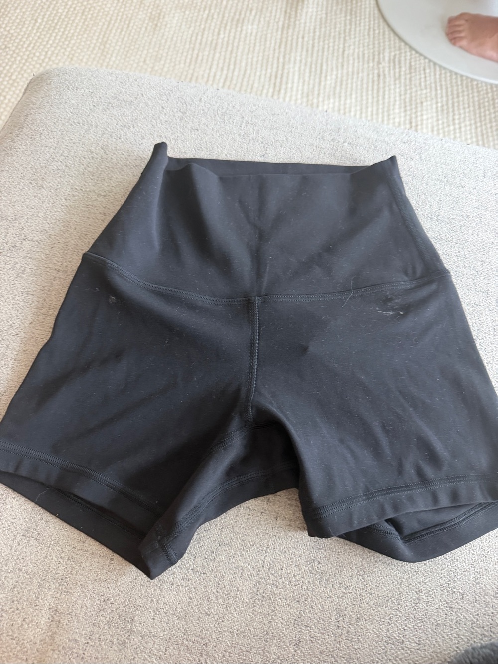 High-Waist Black Women's Workout Shorts